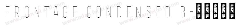 Frontage Condensed B字体转换
